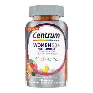Centrum MultiGummies Women 50+ bottle with colorful gummy vitamins for women over 50