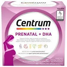 Centrum Prenatal +DHA – complete multivitamin with DHA for pregnancy and breastfeeding support