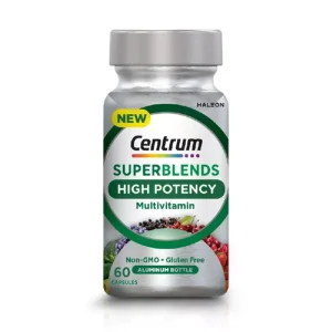 Centrum Superblends High Potency Multivitamin bottle – daily high-strength multivitamin for overall health