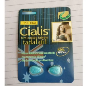 Cialis C200 Blue 200mg tablets pack of 2 tablets used for erectile dysfunction and stamina support