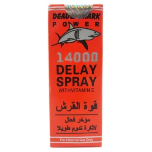 Deadly Shark Power 14000 Delay Spray with Vitamin E 40 mL — performance enhancement spray for men