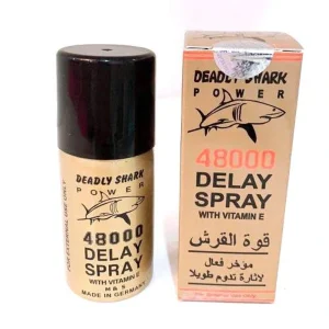 Deadly Shark Power 48000 Delay Spray with Vitamin E 40 mL — men’s high strength delay spray