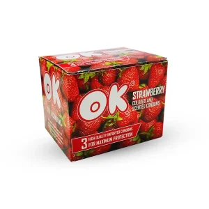Ok Strawberry Condoms – Flavored condoms for fun and safe intimacy