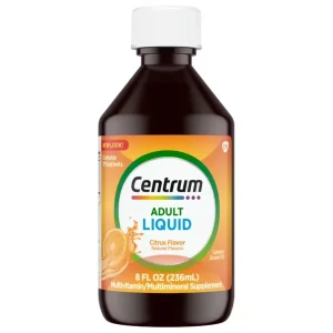 Centrum Adult Liquid Multivitamin bottle – daily liquid multivitamin supplement for adults