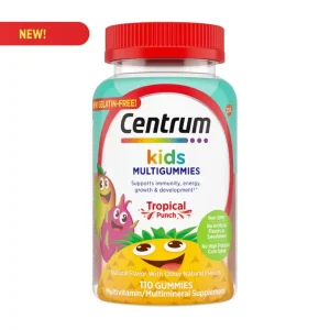 Centrum Kids MultiGummies Tropical Punch flavor bottle – daily multivitamin gummies for children