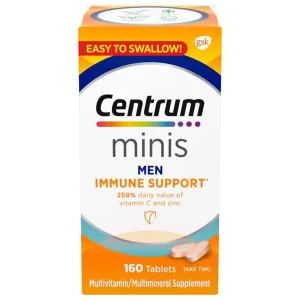 Centrum Minis Immune Support Men multivitamin bottle – daily immune health support for men