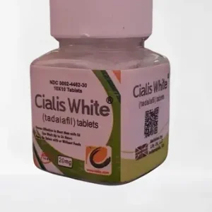 Cialis 20mg white tablet pack for erectile dysfunction treatment