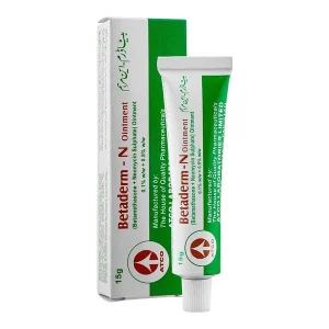 Betaderm-N Ointment 15g tube – topical treatment for skin inflammation and infections with anti-inflammatory and antibacterial action
