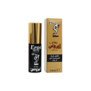 Eros spray with lidocaine - 14ml delay spray in black bottle with gold cap and gold packaging box