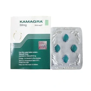 Kamagra 50mg Sildenafil Citrate Film-Coated Tablets with Blister Pack of 4