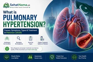 Pulmonary hypertension lungs and heart diagram showing causes, symptoms and treatment options in Pakistan