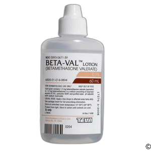 Beta-Val Lotion 60ml bottle, Betamethasone Valerate 0.1%, by Teva Pharmaceuticals
