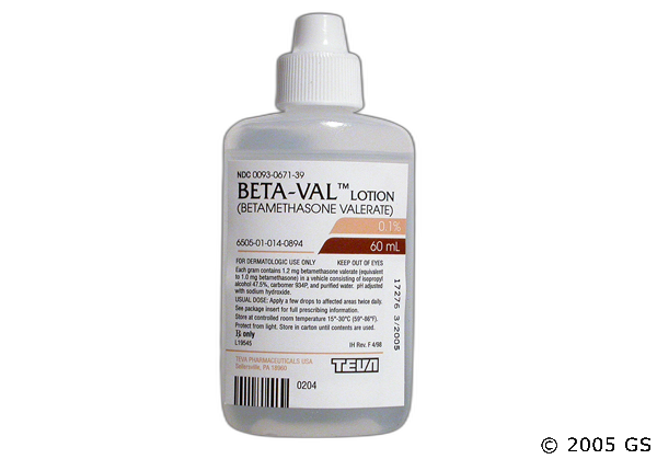 Beta-Val Lotion 60ml bottle, Betamethasone Valerate 0.1%, by Teva Pharmaceuticals