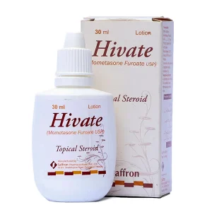 Hivate Mometasone Furoate USP Topical Steroid Lotion 30ml by Saffron Pharmaceuticals — corticosteroid lotion for skin inflammation and eczema