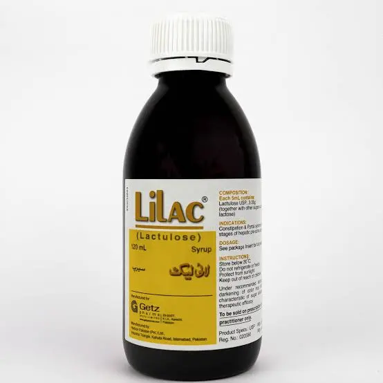Lilac Lactulose Syrup 120ml by Getz Pharma — laxative syrup for constipation and hepatic encephalopathy treatment