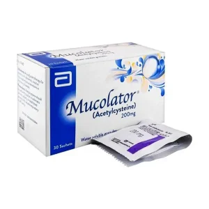 Mucolator 200mg sachets, Acetylcysteine water soluble granules, 30 sachets, Abbott Pakistan