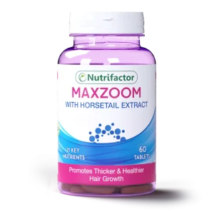 Nutrifactor Maxzoom Tablets with Horsetail Extract 60 tablets — 21 key nutrients for thicker and healthier hair growth supplement