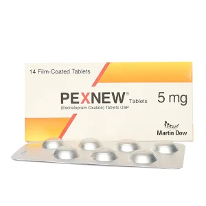 Pexnew Escitalopram Oxalate 5mg Film Coated Tablets USP by Martin Dow — 14 tablets pack antidepressant for depression and anxiety treatment