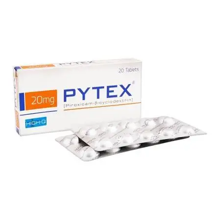 Pytex Piroxicam Beta-Cyclodextrin 20mg Tablets by High-Q — 20 tablets pack fast acting anti-inflammatory for arthritis and pain relief