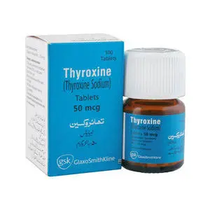 Thyroxine Sodium 50mcg tablets 100 count by GSK