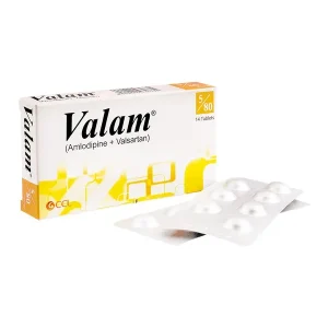 Valam 5/80 tablets pack, Amlodipine Valsartan, 14 tablets, CCL Pharmaceuticals Pakistan